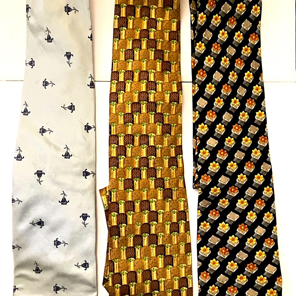 Lario, 3 ties, hand made in Italy